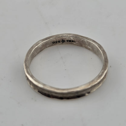 SILPADA RING STERLING 925 HAMMERED STACKABLE CONCAVE SIZE 7