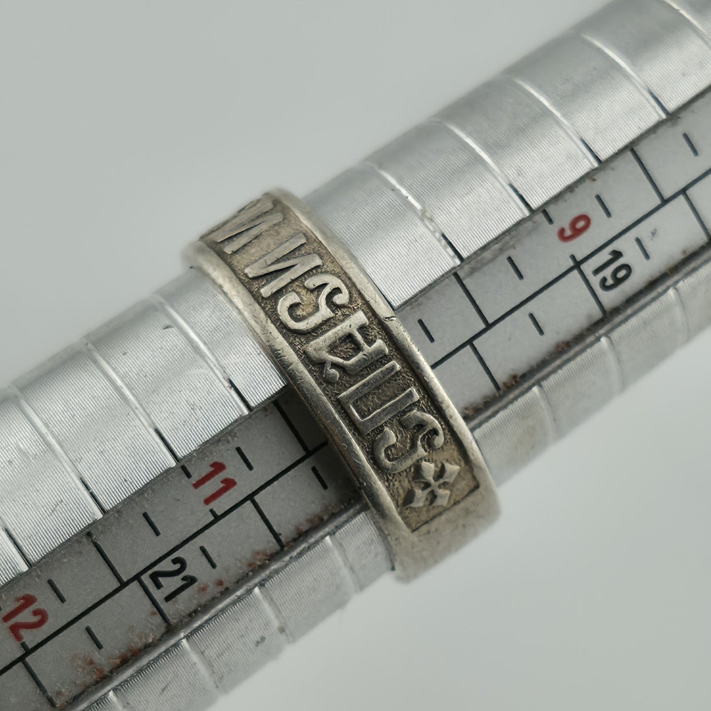 Russian Sterling Silver Ring 925 Band Size 10 Vintage Religious Jewelry USSR