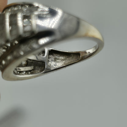 3 CT Diamond 10K Whit Ring Wedding Anniversary Princess cut Diamond Women 7