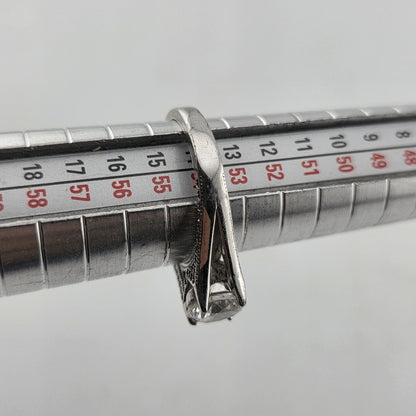 925 Sterling Silver Ring CZ ENGAGEMENT LADY Cute Eiffel tower Size 6.75