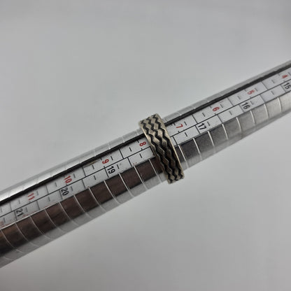 Sterling Silver 925 Ring Artisan Tribal Band Size 7.50 Rare