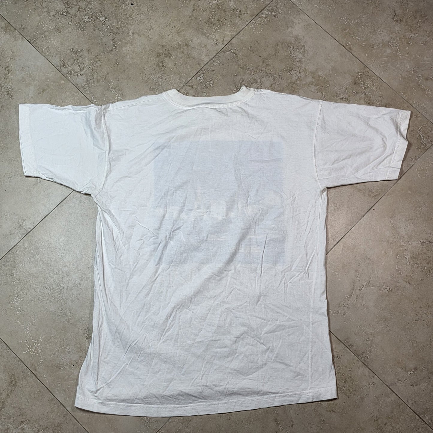 Paris Fran’s Eiffel Tower Art City Shirt Mens Medium White Abstract Vintage