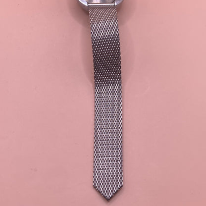 Timex Electric Domed Watch Women 30mm Silver Tone Mesh Band New Battery Vintage