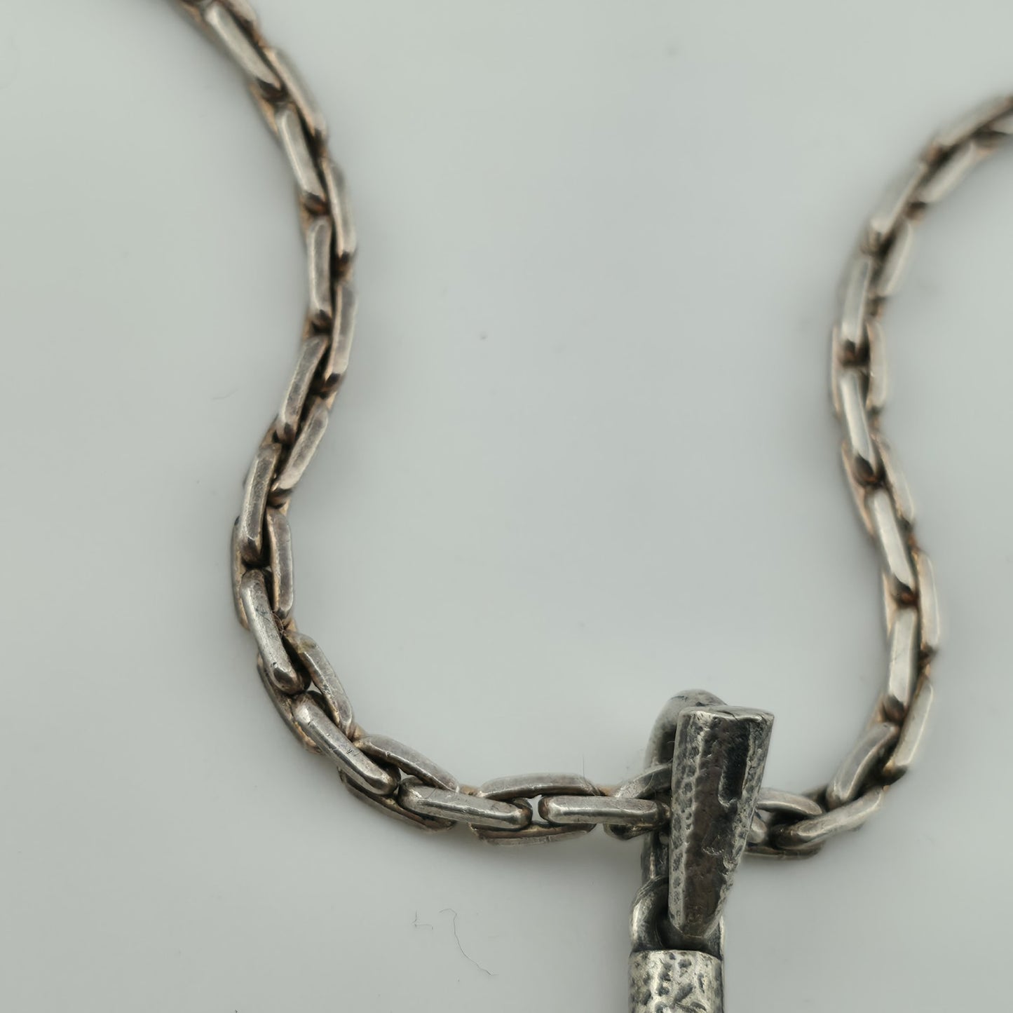 Sterling Silver Cross pendant Sterling Silver Necklace Choker 14” 20g Vintage