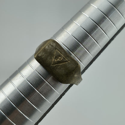 WWII Poland “P” Signet Ring Brass Size 10 Heavy Wear Wartime Military Jewelry
