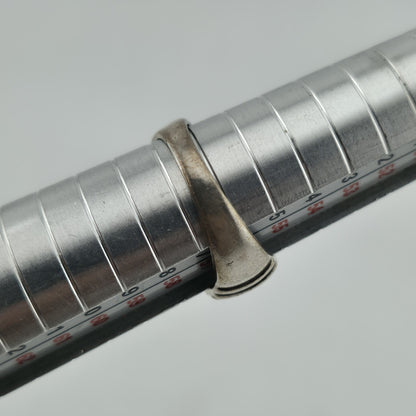 Cellini Ring Sterling Silver Domed Lines Ribbed 925 Size 7.75 Band Ring Vintage