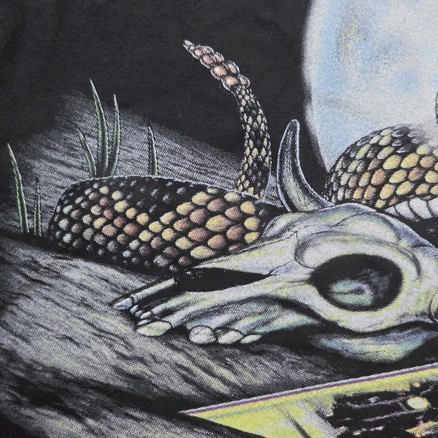 Easy Riders Shirt Mens Black Large Snake Skull Mecklenburg Huntersville NC Vintage