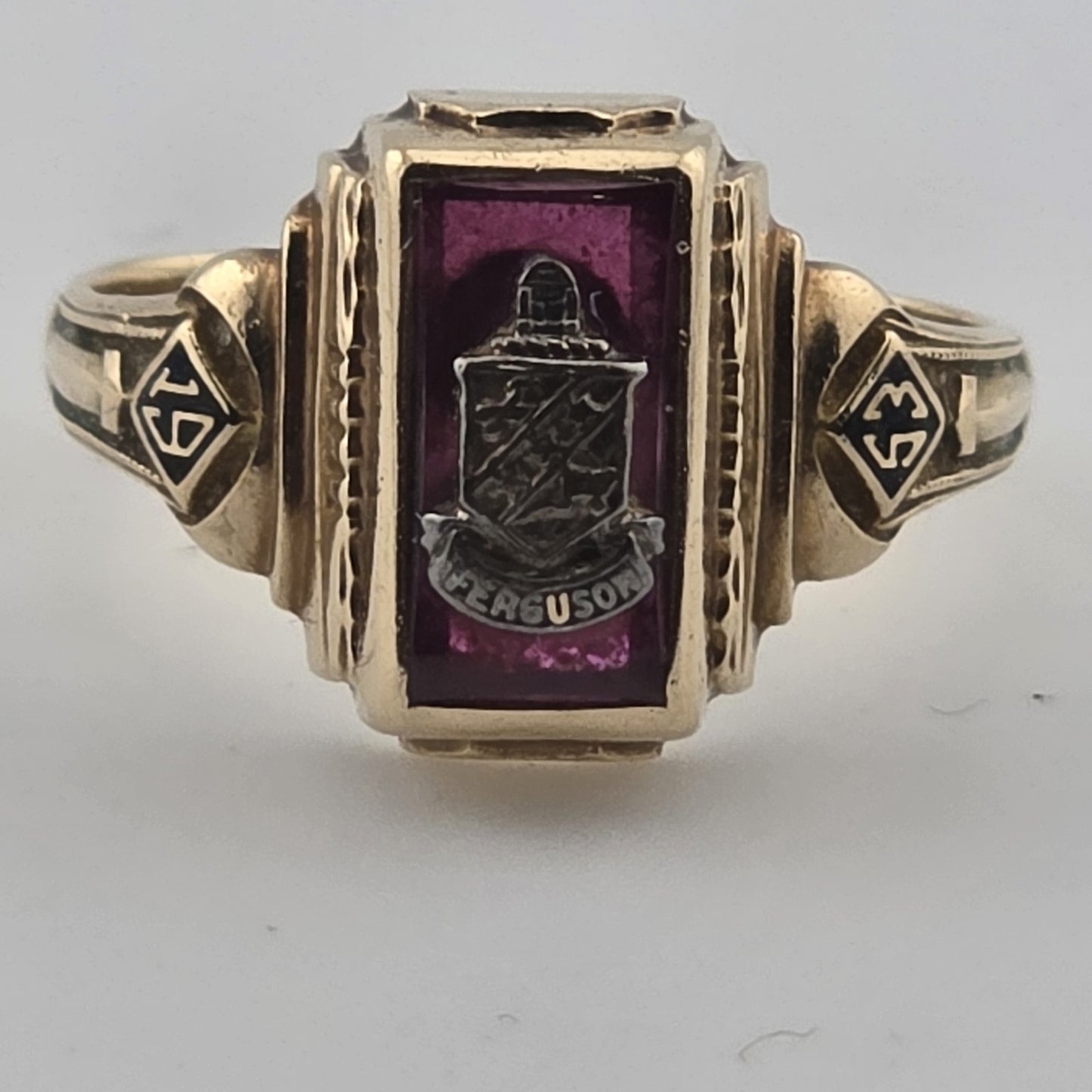 Ferguson 1953 Class Ring 10K Yellow Gold Balfour Size 6.25 Vintage