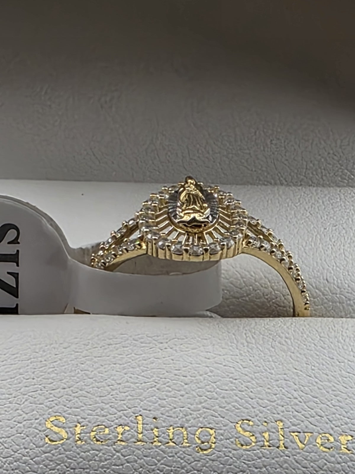 Cynthia Rowley Sterling Silver 925 Madonna Ring 8 Catholic Christian Oval Sm New