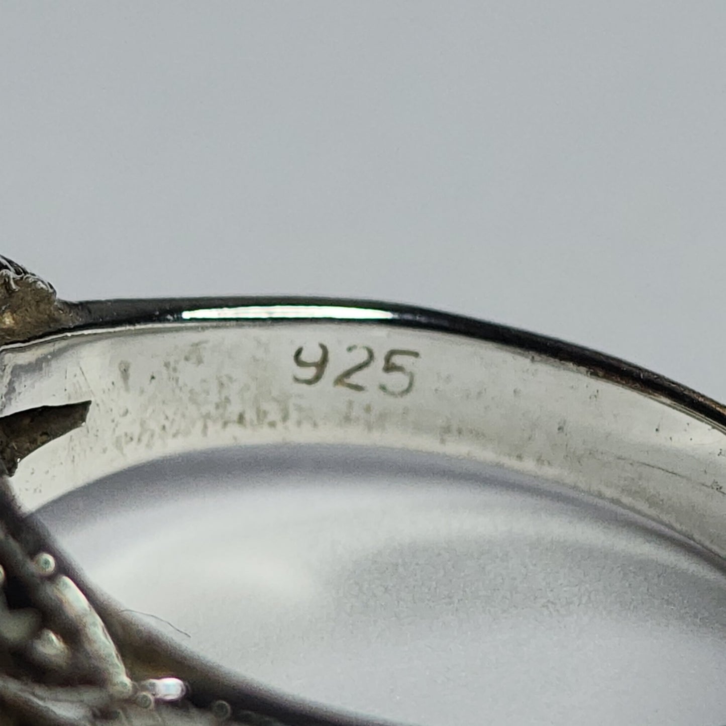 925 Sterling Silver Ring Citrine .925 Size 8