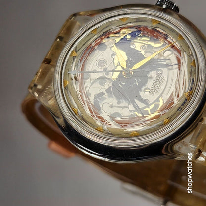 Swatch Vintage Rare Aniak Sak123 Automatic Swiss movement  23 Jewels EUC