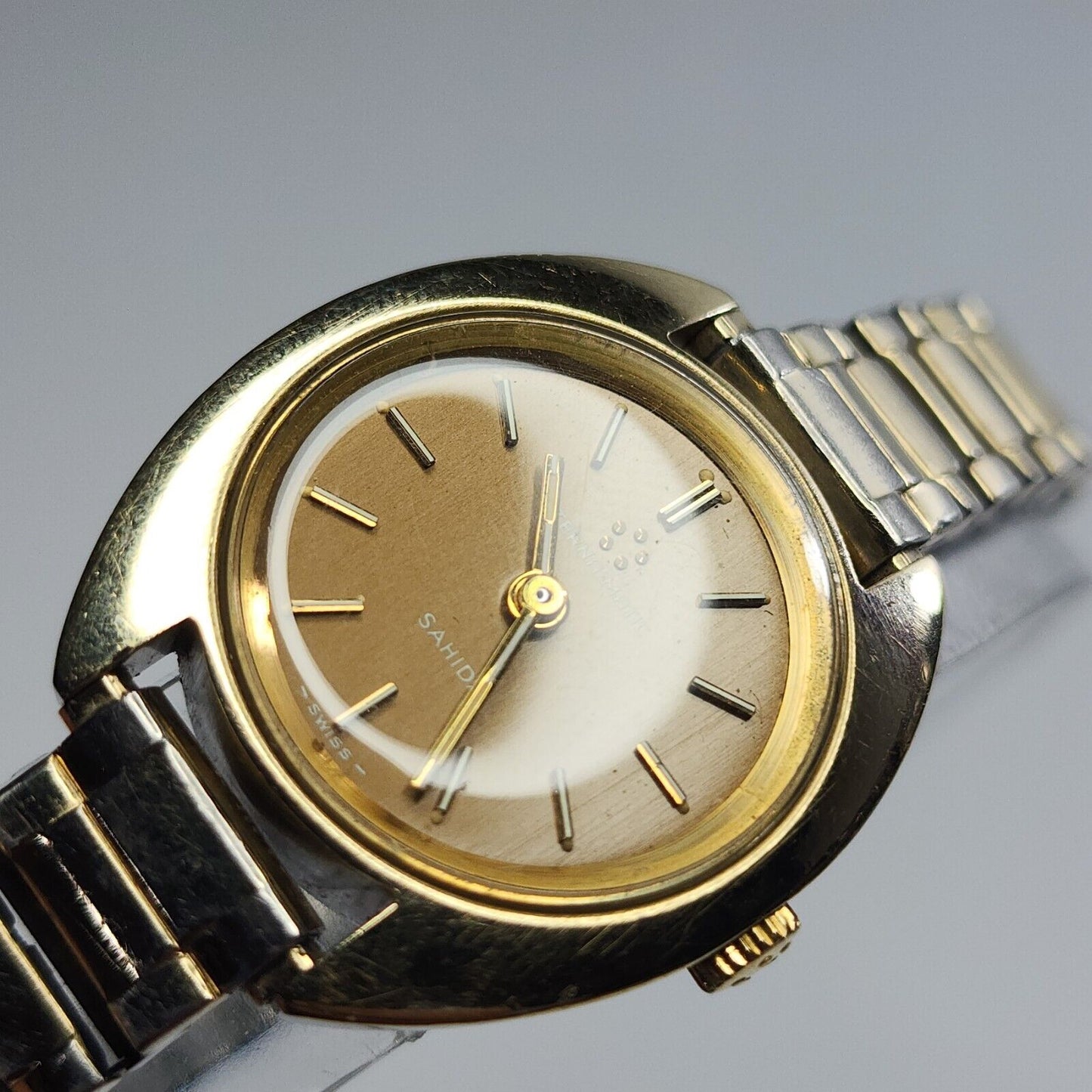 Eterna matic Watch sahida Brown Dial Womens Automatic Wristwatch 1960s Vintage