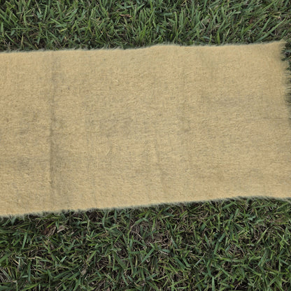 Craig Na Creidhe Scarf Vintage Mohair Wool Blend Yellow Fringed 70”x21” Vintage