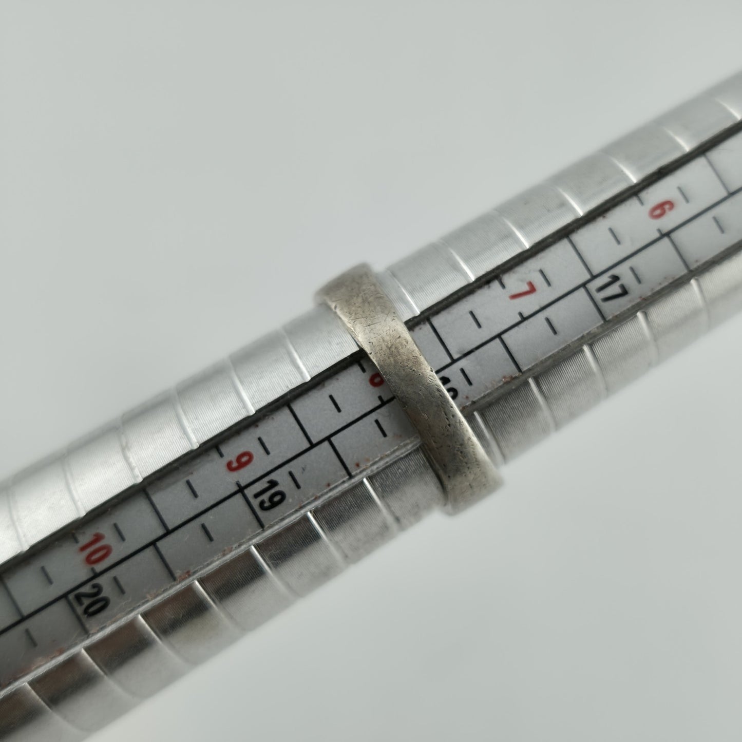 Sterling Silver Ring Mid Century Brutalist Abstract Native M.R Mexico Size 8