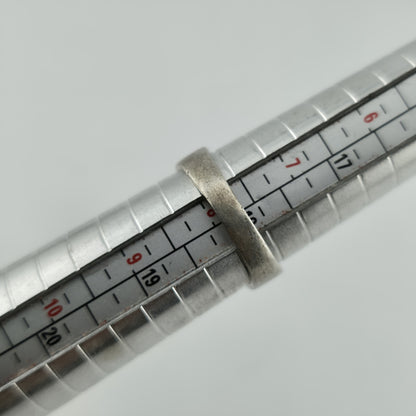 Sterling Silver Ring Mid Century Brutalist Abstract Native M.R Mexico Size 8