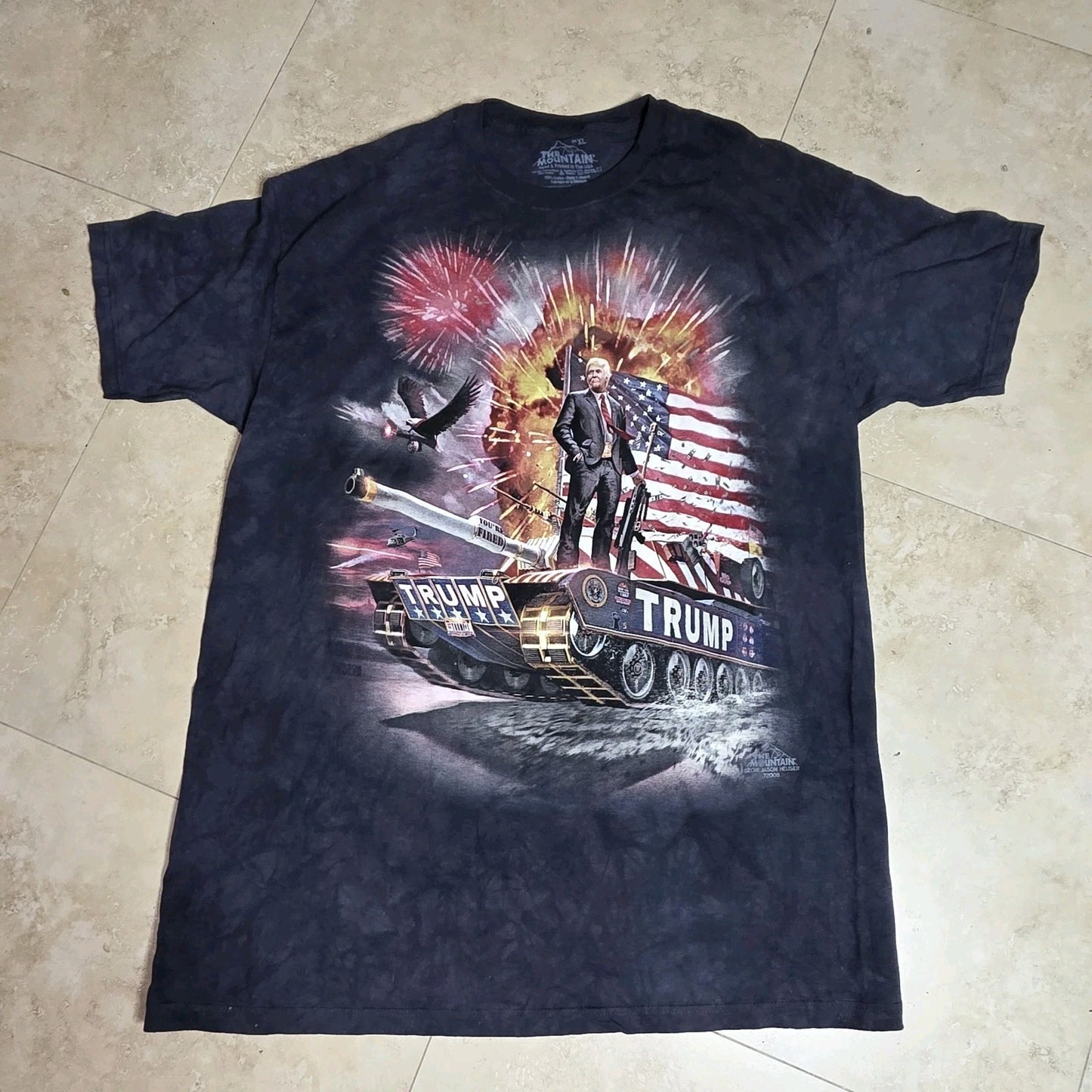 Donald trump The Mountain Shirt Mens XL Black Big Print 2016 USA 47 president