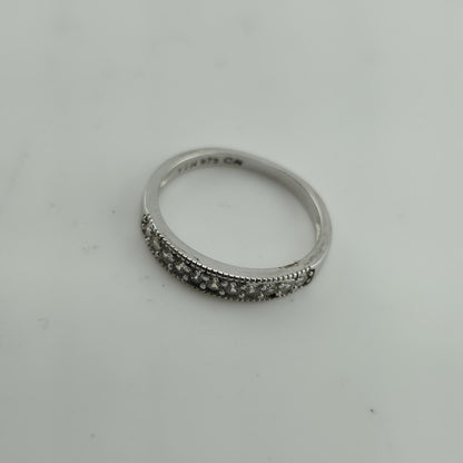 925 STERLING SILVER RING BAND WITH CZ STONE 7