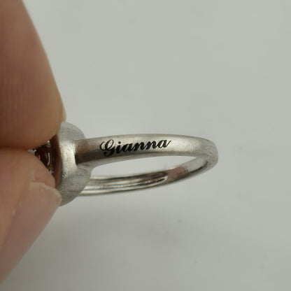 Sterling Silver Ring 925 Blue Topaz Size 7 Personalized Jessica Gianna