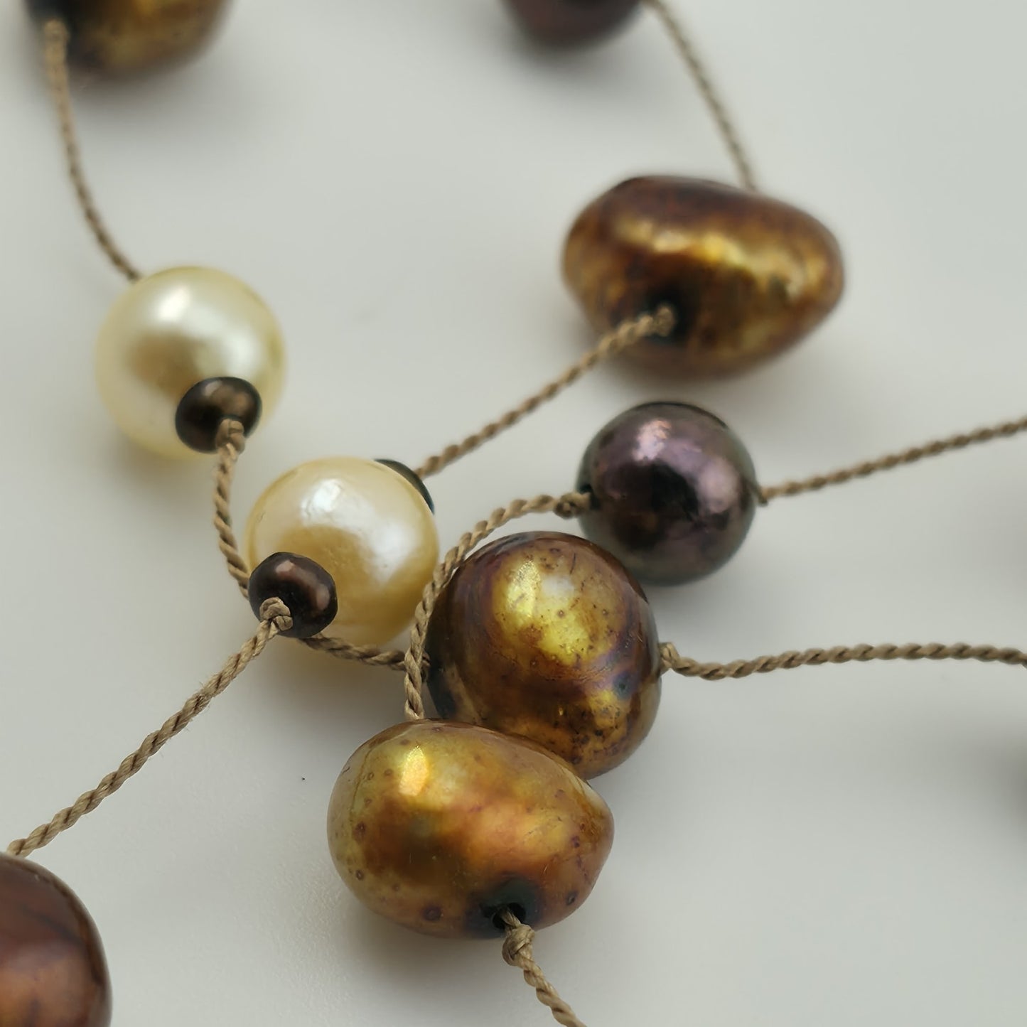 Freshwater Pearls 14K Yellow Gold Filled Necklace Choker  14 inches