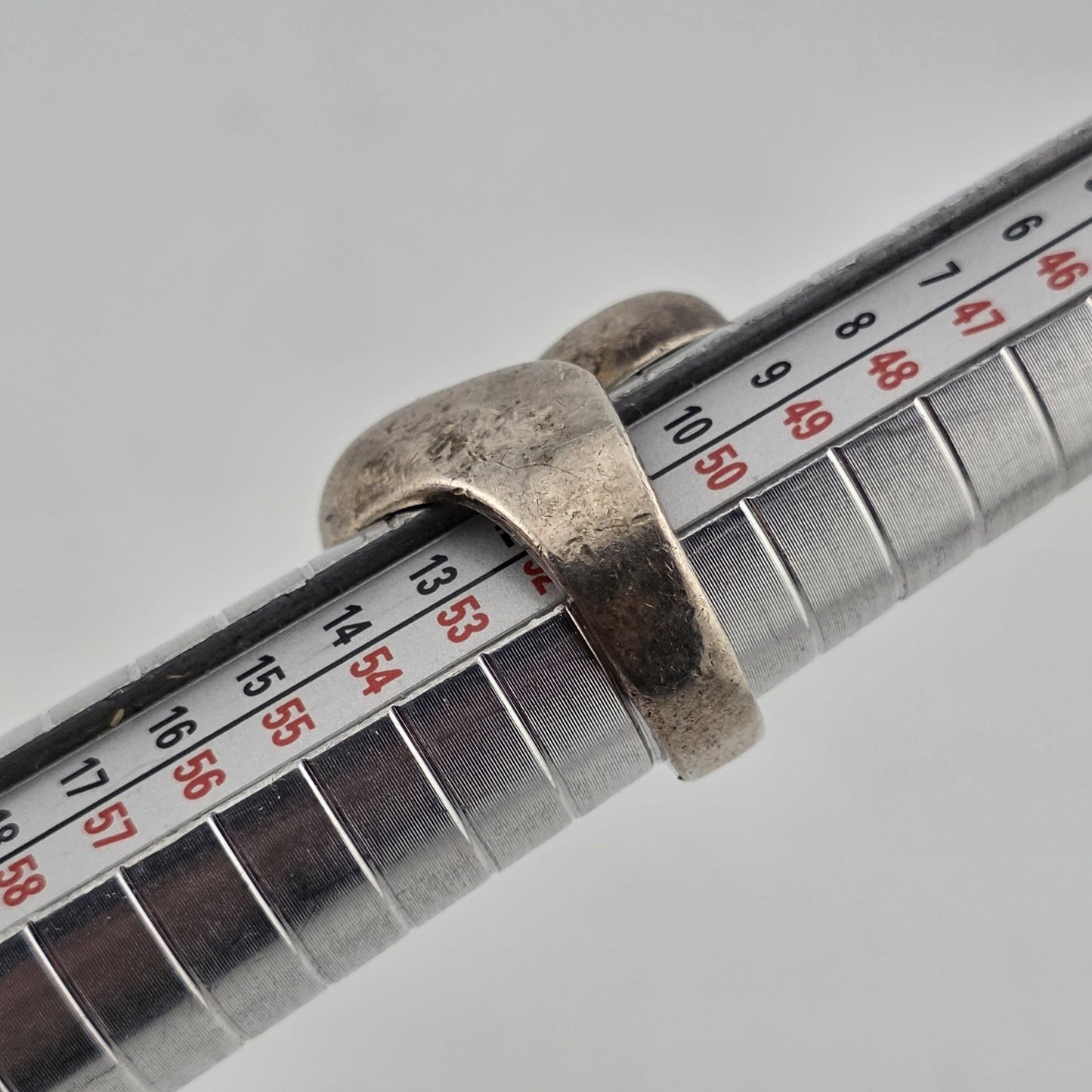 STERLING SILVER Ring MCM MODERN MODERNIST Koppel Abstract SIGNED HEAVY 6.5 VTG