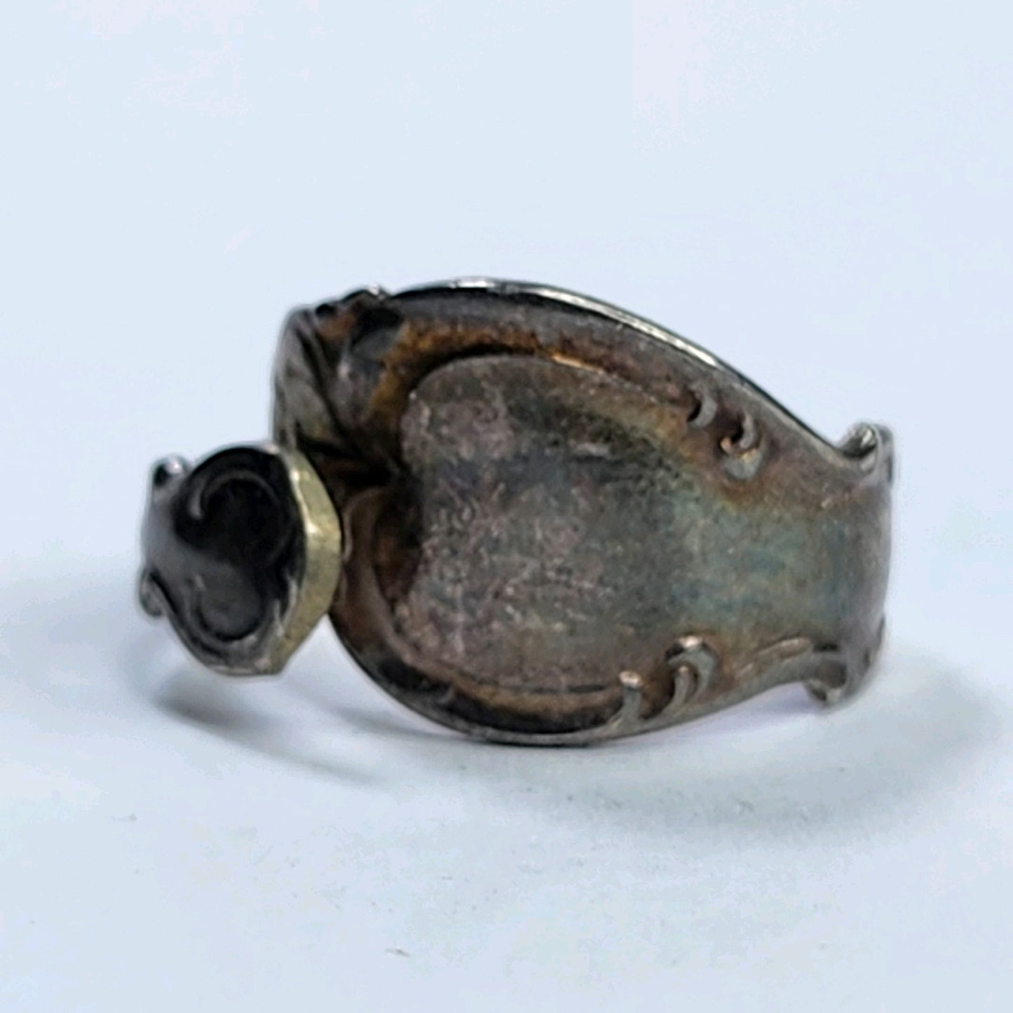 Vintage Signed Rogers Bros 1847 Spoon Ring 925 Sterling Silver Size Adjustable