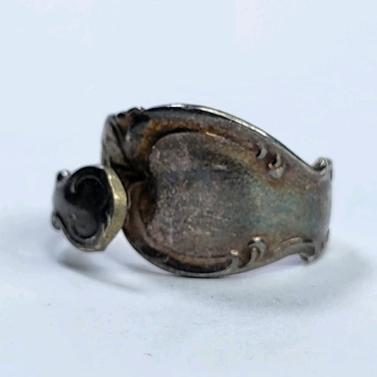 Vintage Signed Rogers Bros 1847 Spoon Ring 925 Sterling Silver Size Adjustable