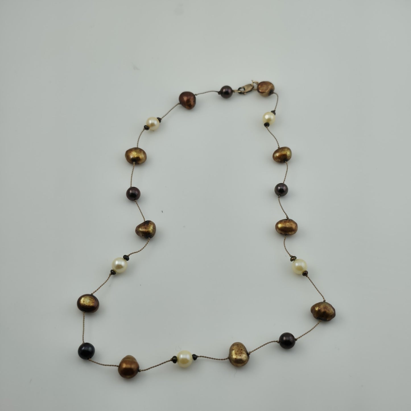 Freshwater Pearls 14K Yellow Gold Filled Necklace Choker  14 inches
