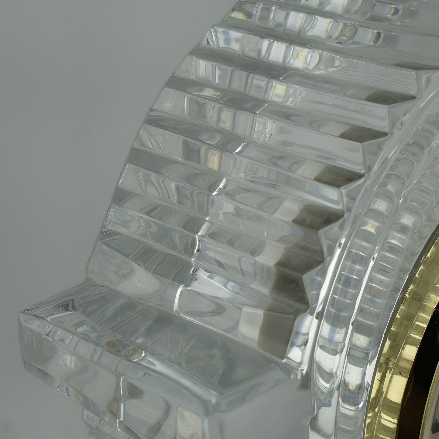 WATERFORD CRYSTAL LISMORE CARRIAGE CLOCK — 7" MANTLE / DESK