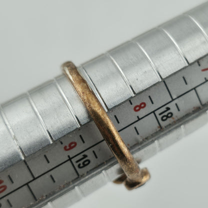 925 Sterling Silver Ring Purple Stones Wrap Open Adjustable