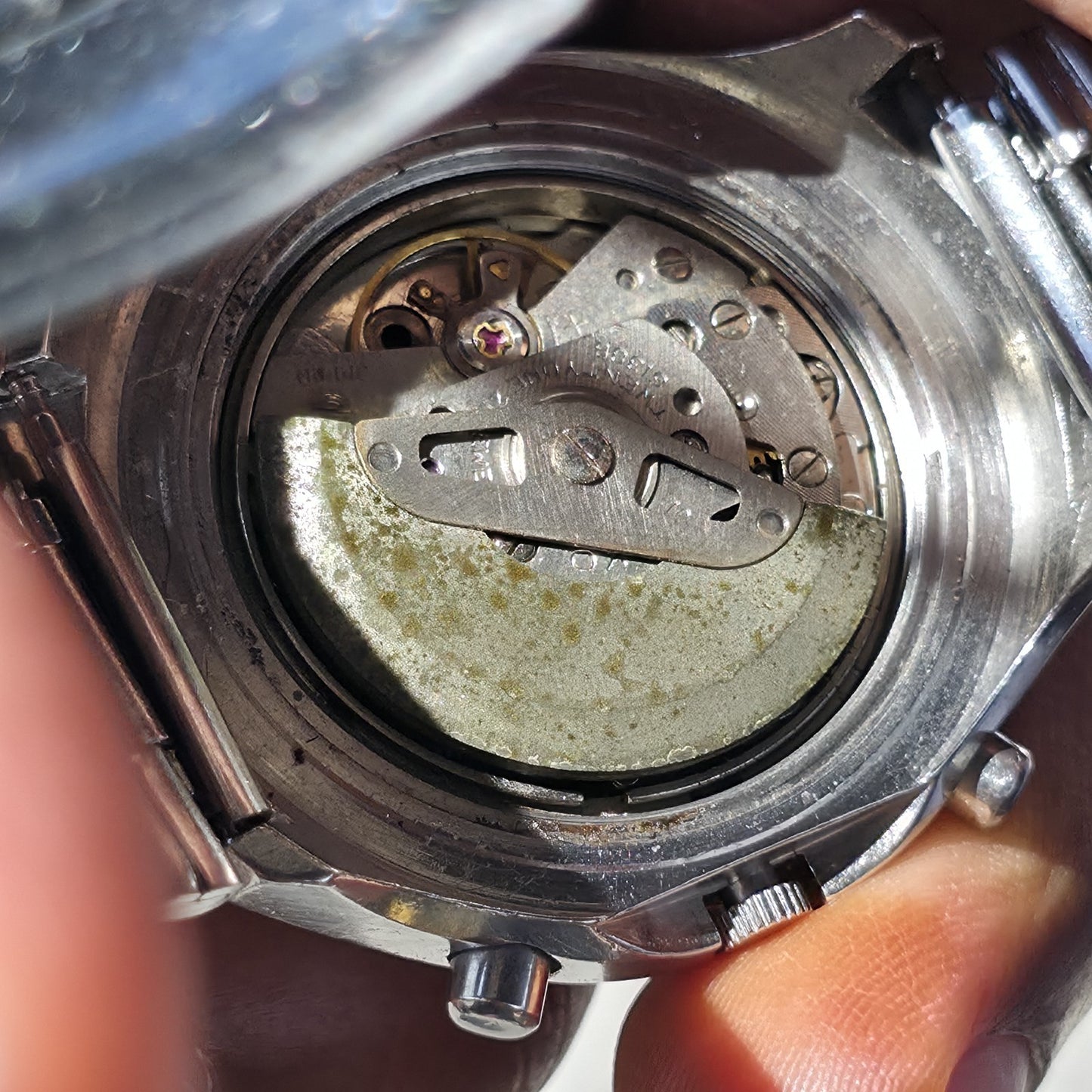 Seiko Helmet 6139-7101 Automatic Watch Chronograph 42mm Rare 1970's Vintage Work