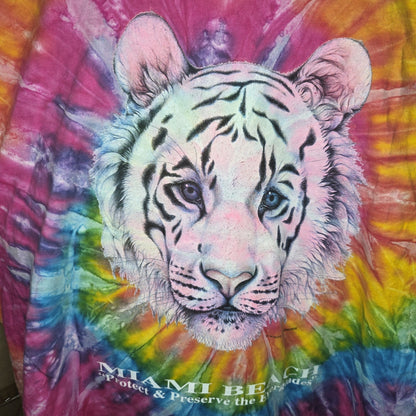 Tie Dye Shirt Mens Large miami beach protect preserve the everglades ONEITA VTG