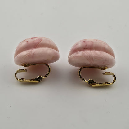 Avon Burst of Spring Pierced Earrings Pink Vintage 1988