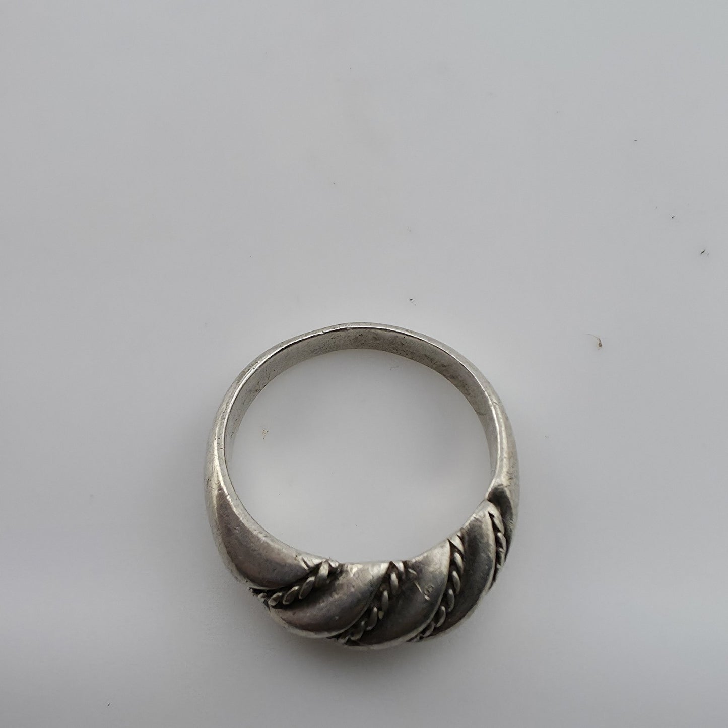 Vintage 925 Sterling Silver Twisted Rope Ring Women’s Statement Band Size 7.25