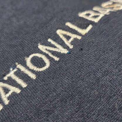 Vintage Lee Sport New York Knicks Shirt Mens Medium Black Blue Embroidered NBA