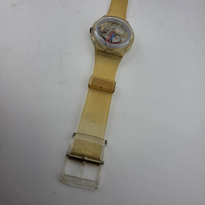 Swatch GK100 Jelly Fish Transparent Gent 34mm 1985 Vintage AG1985 Swiss Watch