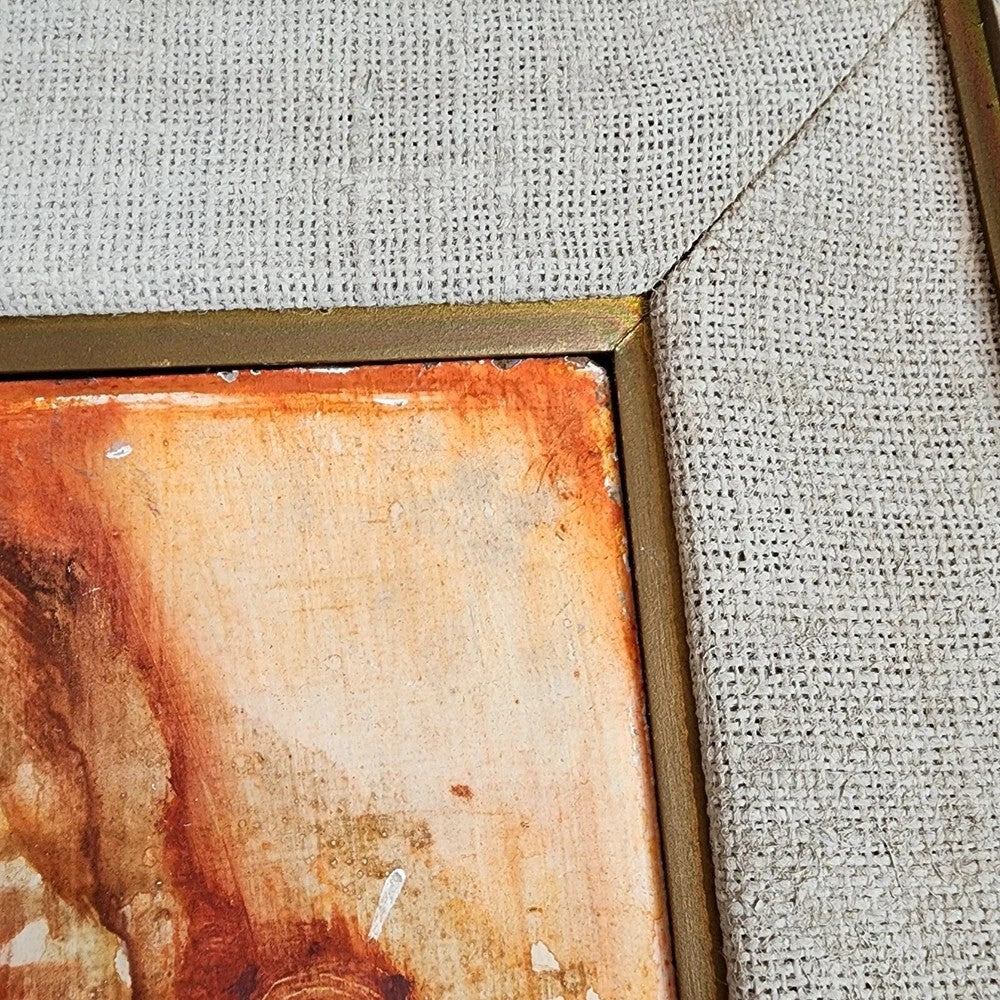 Maux 1959 Oil Painting Framed Abstract Expressionism Mid Century PostWar Art MCM