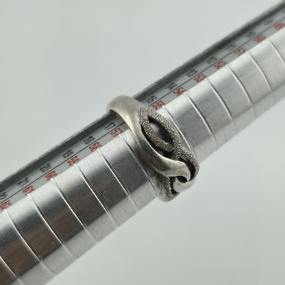 Vintage Sterling Silver Ring  925 Intertwined Design Size 7.5