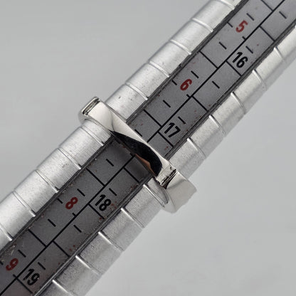 Sterling Silver Cubic Zirconia Engagement Wedding Ring 7 Solitaire Style 925