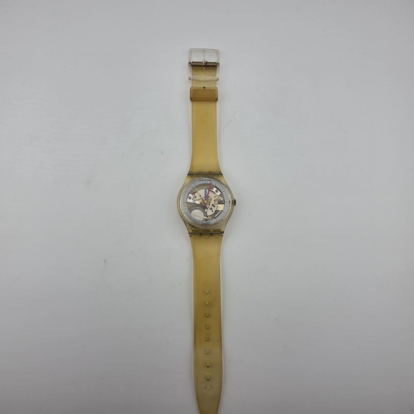 Swatch GK100 Jelly Fish Transparent Gent 34mm 1985 Vintage AG1985 Swiss Watch