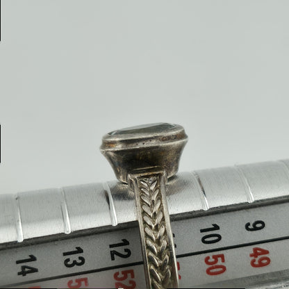 SeidenGang Ring Sterling Aquamarine Blue Stone Size 5.75 Patina