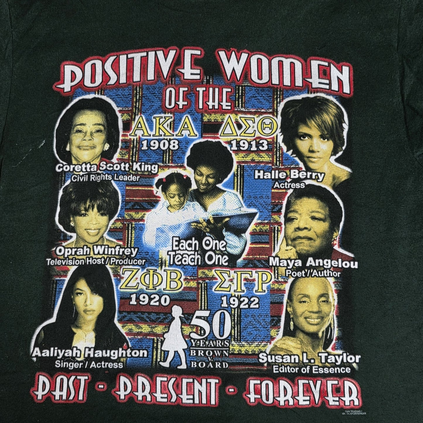 Positive women of the past present future 50 Years Brown V Board Shirt Large VTG