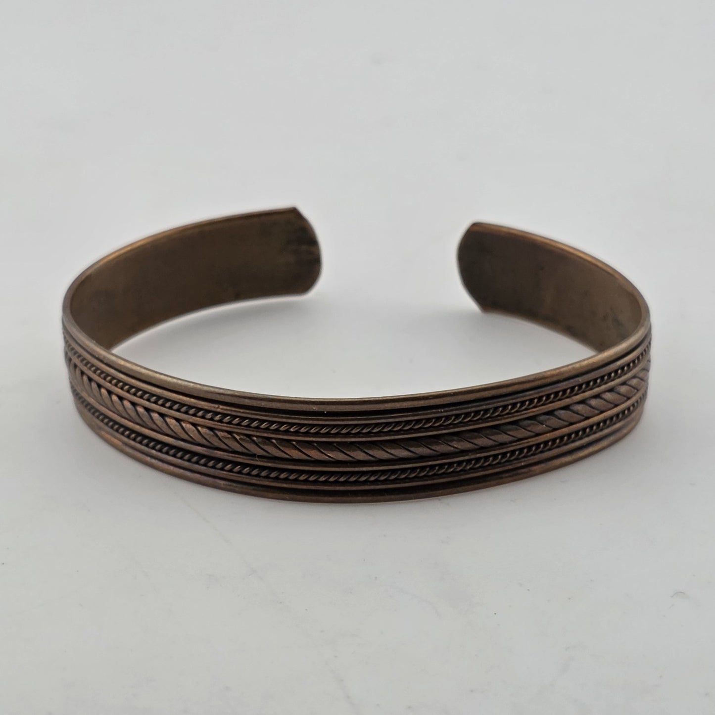 Vintage Copper and Brass Bangle Cuff Bracelet Boho Chic Jewelry