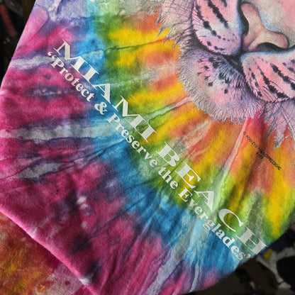 Tie Dye Shirt Mens Large miami beach protect preserve the everglades ONEITA VTG