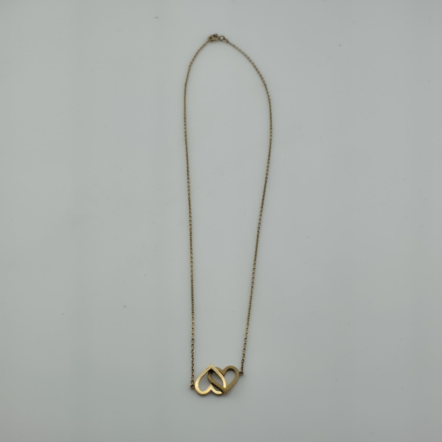 925 Italy SU Gold Plated Heart Pendant Necklace 16"