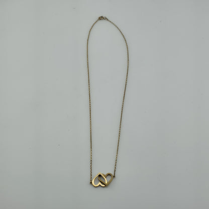 925 Italy SU Gold Plated Heart Pendant Necklace 16"