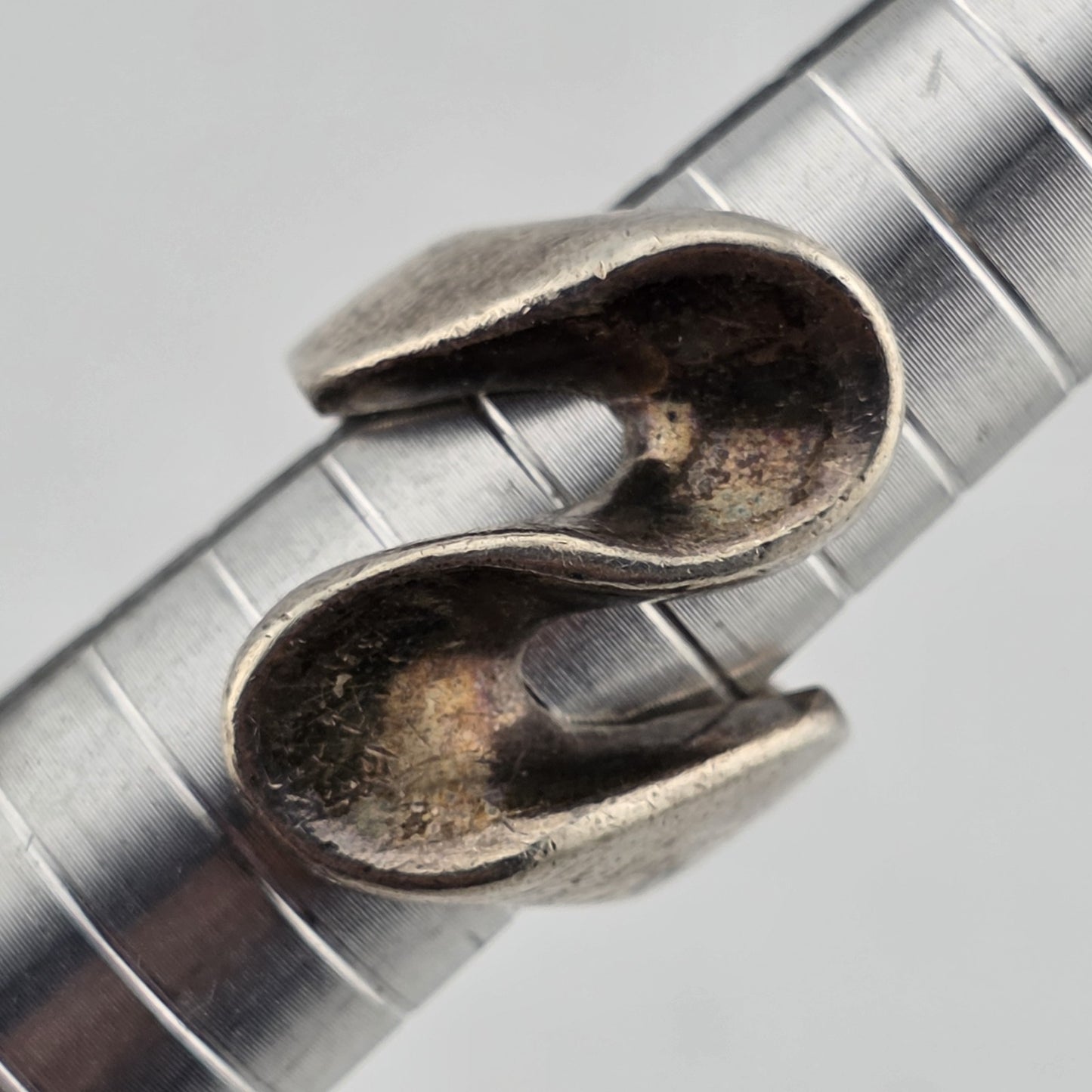 STERLING SILVER Ring MCM MODERN MODERNIST Koppel Abstract SIGNED HEAVY 6.5 VTG