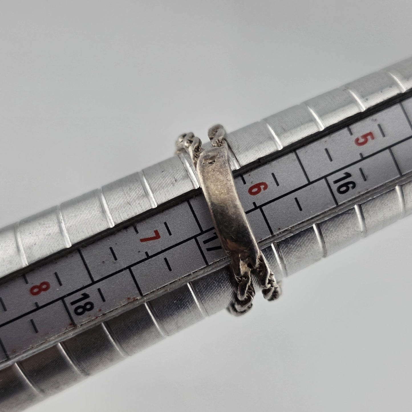 Narcotics Anonymous Sterling Silver Rope Ring  925 NA Size 6.25 Tapered Sober