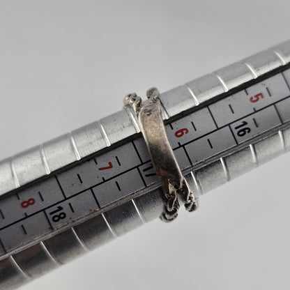 Narcotics Anonymous Sterling Silver Rope Ring  925 NA Size 6.25 Tapered Sober