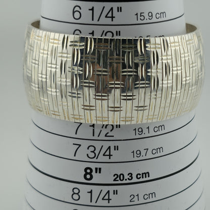 Sterling Silver Bracelet Flexible Diamond Cut Omega 7.5 JTV 925 Italy LIRM