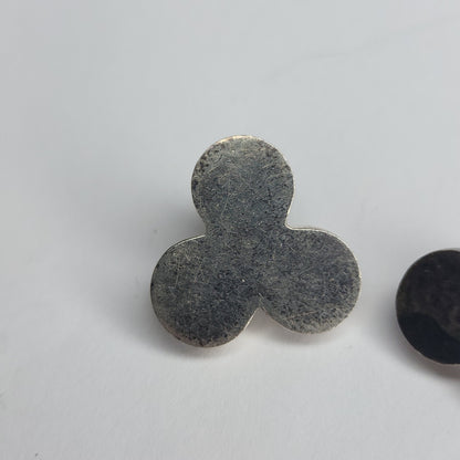 925 Sterling Silver Earrings Studs Clover Hollow tested Vintage